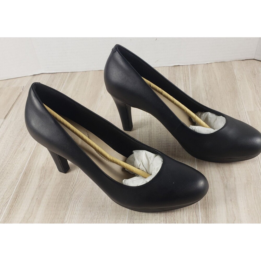 Clarks Collection Women's Adriel Viola Dress Pump Sz 8.5 Black Leather